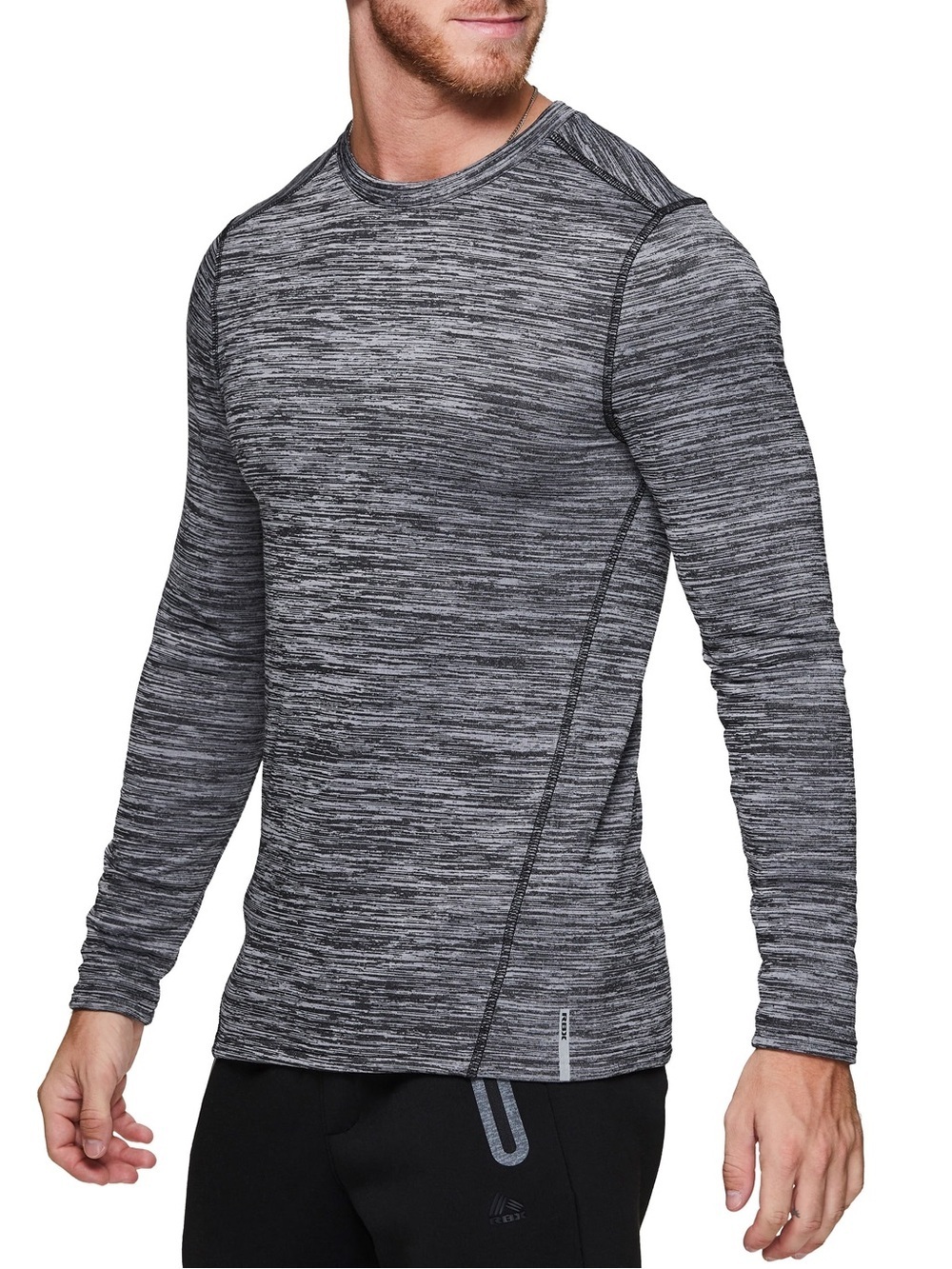 NEW Men’s RBX Active Athletic Performance Fleece Lined Base Layer Grey